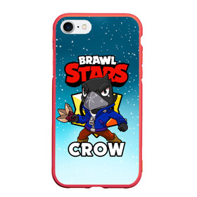 Чехол для iPhone 7/8 матовый с принтом BRAWL STARS CROW , Силикон | Область печати: задняя сторона чехла, без боковых панелей | brawl stars | brawl stars crow | brawler | crow | бравл старз | бравлер | ворон