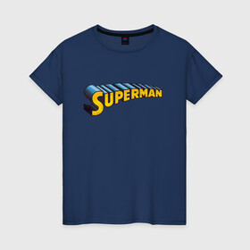 Женская футболка хлопок с принтом Superman , 100% хлопок | прямой крой, круглый вырез горловины, длина до линии бедер, слегка спущенное плечо | clark kent | shtatjl | superman | кларк кент | супермен | супермэн