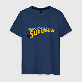 Мужская футболка хлопок с принтом Superman , 100% хлопок | прямой крой, круглый вырез горловины, длина до линии бедер, слегка спущенное плечо. | clark kent | shtatjl | superman | кларк кент | супермен | супермэн