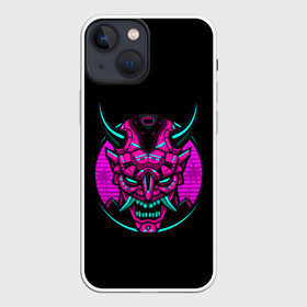 Чехол для iPhone 13 mini с принтом Samurai Retro Neon ,  |  | neon | retro | retrowave | samurai | warior | wave | воин | воины | войны | гладиатор | маска | неон | ретро | ретровейв | рэтро | самураи | самурай