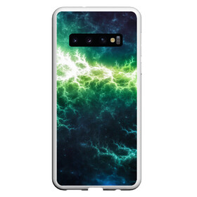 Чехол для Samsung Galaxy S10 с принтом Фрактальная молния , Силикон | Область печати: задняя сторона чехла, без боковых панелей | Тематика изображения на принте: abstract | colors | dark | fractal | lightning | space | абстракция | космос | краски | молния | свечение | тёмный | фрактал