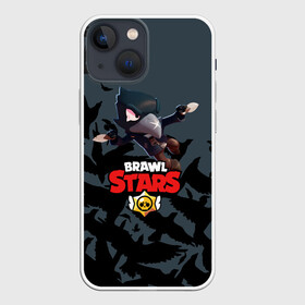 Чехол для iPhone 13 mini с принтом BRAWL STARS CROW ,  |  | 8 bit | 8 бит | brawl stars | bull | colt | crow | leon | leon shark | shark | stars | акула | берли | ворон | динамайк | кольт | леон | леон акула | нита | спайк | шелли | эль примо