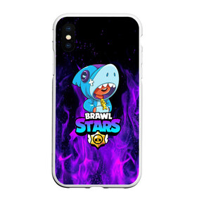 Чехол для iPhone XS Max матовый с принтом BRAWL STARS LEON SHARK , Силикон | Область печати: задняя сторона чехла, без боковых панелей | 8 bit | 8 бит | brawl stars | bull | colt | crow | leon | leon shark | shark | stars | акула | берли | ворон | динамайк | кольт | леон | леон акула | нита | спайк | шелли | эль примо