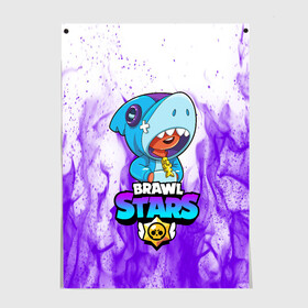 Постер с принтом BRAWL STARS LEON SHARK , 100% бумага
 | бумага, плотность 150 мг. Матовая, но за счет высокого коэффициента гладкости имеет небольшой блеск и дает на свету блики, но в отличии от глянцевой бумаги не покрыта лаком | 8 bit | 8 бит | brawl stars | bull | colt | crow | leon | leon shark | shark | stars | акула | берли | ворон | динамайк | кольт | леон | леон акула | нита | спайк | шелли | эль примо