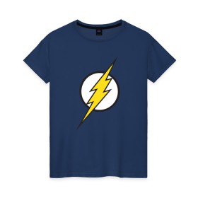 Женская футболка хлопок с принтом Flash , 100% хлопок | прямой крой, круглый вырез горловины, длина до линии бедер, слегка спущенное плечо | barry allen | dc | dc comics | flash | барри аллен | флеш | флэш