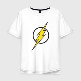 Мужская футболка хлопок Oversize с принтом Flash , 100% хлопок | свободный крой, круглый ворот, “спинка” длиннее передней части | Тематика изображения на принте: barry allen | dc | dc comics | flash | барри аллен | флеш | флэш