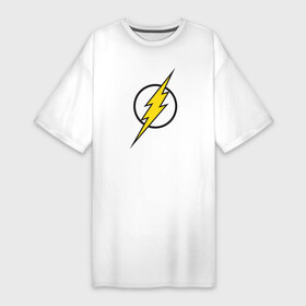 Платье-футболка хлопок с принтом Flash ,  |  | barry allen | dc | dc comics | flash | барри аллен | флеш | флэш