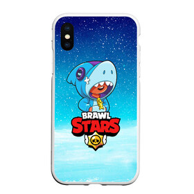 Чехол для iPhone XS Max матовый с принтом BRAWL STARS LEON SHARK , Силикон | Область печати: задняя сторона чехла, без боковых панелей | 8 bit | 8 бит | brawl stars | bull | colt | crow | leon | leon shark | shark | stars | акула | берли | ворон | динамайк | кольт | леон | леон акула | нита | спайк | шелли | эль примо