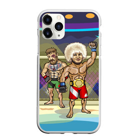 Чехол для iPhone 11 Pro матовый с принтом Хабиб Нурмагомедов VS Конор , Силикон |  | khabib | mcgreg | mcgregor | mma | ufc | боец | дагестан | даги | единоборства | конор | конор макгрегор | макгрегор | махачкала | мма | спорт | хабиб | хабиб нурмагомедов | юфс