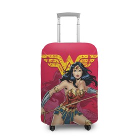Чехол для чемодана 3D с принтом Wonder Woman , 86% полиэфир, 14% спандекс | двустороннее нанесение принта, прорези для ручек и колес | dc | dc comics | diana prince | shtatjl | wonder woman | вандер вуман | вондер вуман | диана принс | супер женщина | чудо женщина