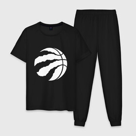 Мужская пижама хлопок с принтом Toronto Raptors W , 100% хлопок | брюки и футболка прямого кроя, без карманов, на брюках мягкая резинка на поясе и по низу штанин
 | nba | raptors | toronto | toronto raptors | баскетбол | нба | рэпторс | торонто | торонто рэпторс