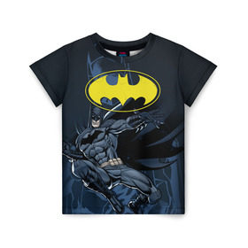 Детская футболка 3D с принтом Batman , 100% гипоаллергенный полиэфир | прямой крой, круглый вырез горловины, длина до линии бедер, чуть спущенное плечо, ткань немного тянется | bat man | batman | batman comics | caped crusader | comics | dark knight | бетмен | брюс уэйн | бэт мен | бэтмен | тёмный рыцарь