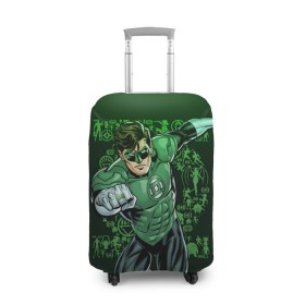 Чехол для чемодана 3D с принтом Green Lantern , 86% полиэфир, 14% спандекс | двустороннее нанесение принта, прорези для ручек и колес | dc | dc comics | green lantern | shtatjl | зеленый фонарь