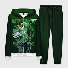 Мужской костюм 3D с принтом Green Lantern , 100% полиэстер | Манжеты и пояс оформлены тканевой резинкой, двухслойный капюшон со шнурком для регулировки, карманы спереди | dc | dc comics | green lantern | shtatjl | зеленый фонарь