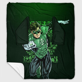 Плед с рукавами с принтом Green Lantern , 100% полиэстер | Закругленные углы, все края обработаны. Ткань не мнется и не растягивается. Размер 170*145 | dc | dc comics | green lantern | shtatjl | зеленый фонарь