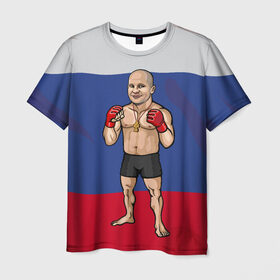 Мужская футболка 3D с принтом Фёдор Владимирович Емельяненко , 100% полиэфир | прямой крой, круглый вырез горловины, длина до линии бедер | mma | ufc | боец | бокс | боксер | единоборства | мма | спорт | юфс
