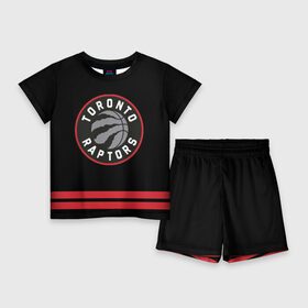 Детский костюм с шортами 3D с принтом Торонто Рапторс NBA ,  |  | nba | raptors | toronto | toronto raptors | баскетбол | нба | рапторс | рэпторс | торонто | торонто рапторс | торонто рэпторс