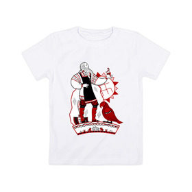 Детская футболка хлопок с принтом Сварог небесный Кузнец , 100% хлопок | круглый вырез горловины, полуприлегающий силуэт, длина до линии бедер | кирин | родноверы | родные боги | сварог | славяне