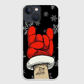 Чехол для iPhone 13 mini с принтом Рок Дед Мороз ,  |  | happy new year | santa | дед мороз | каникулы | мороз | новогодний свитер | новый год | оливье | праздник | рождество | санта клаус | свитер новогодний | снег | снегурочка | снежинки