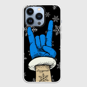 Чехол для iPhone 13 Pro с принтом Рок Снегурочка ,  |  | Тематика изображения на принте: happy new year | santa | дед мороз | каникулы | мороз | новогодний свитер | новый год | оливье | праздник | рождество | санта клаус | свитер новогодний | снег | снегурочка | снежинки