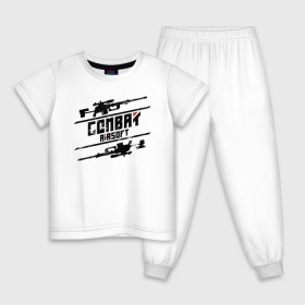 Детская пижама хлопок с принтом Combat Airsoft , 100% хлопок |  брюки и футболка прямого кроя, без карманов, на брюках мягкая резинка на поясе и по низу штанин
 | 