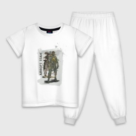 Детская пижама хлопок с принтом Airsoft team , 100% хлопок |  брюки и футболка прямого кроя, без карманов, на брюках мягкая резинка на поясе и по низу штанин
 | airsoft | оружие | снаряжение | страйкбол