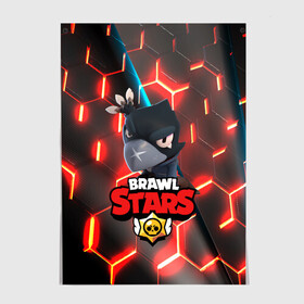 Постер с принтом BRAWL STARS CROW , 100% бумага
 | бумага, плотность 150 мг. Матовая, но за счет высокого коэффициента гладкости имеет небольшой блеск и дает на свету блики, но в отличии от глянцевой бумаги не покрыта лаком | android | brawl stars | crow | games | leon | mobile game | stars | бравл старс | ворон | игры | леон | мобильные игры