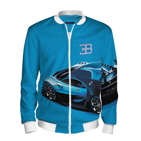 Мужской бомбер 3D с принтом Bugatti , 100% полиэстер | застегивается на молнию, по бокам два кармана без застежек, по низу бомбера и на воротнике - эластичная резинка | bugatti | car | italy | motorsport | prestige | автомобиль | автоспорт | бугатти | италия | престиж