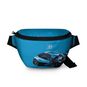 Поясная сумка 3D с принтом Bugatti , 100% полиэстер | плотная ткань, ремень с регулируемой длиной, внутри несколько карманов для мелочей, основное отделение и карман с обратной стороны сумки застегиваются на молнию | bugatti | car | italy | motorsport | prestige | автомобиль | автоспорт | бугатти | италия | престиж
