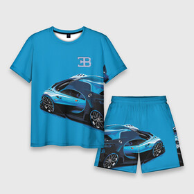 Мужской костюм с шортами 3D с принтом Bugatti ,  |  | bugatti | car | italy | motorsport | prestige | автомобиль | автоспорт | бугатти | италия | престиж
