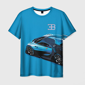 Мужская футболка 3D с принтом Bugatti , 100% полиэфир | прямой крой, круглый вырез горловины, длина до линии бедер | bugatti | car | italy | motorsport | prestige | автомобиль | автоспорт | бугатти | италия | престиж