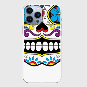 Чехол для iPhone 13 Pro Max с принтом Skull   сахарный череп ,  |  | calavera | day of the dead | dia de los muertos | halloween | skull | sugar skull | готика | день мертвых | колдовство | мексиканский череп | мистика | подарок | сахарный череп | цветы | череп