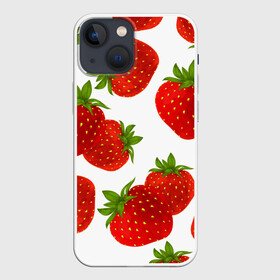 Чехол для iPhone 13 mini с принтом Клубника ,  |  | белый | варение | весна | витамин | жара | клубника | клубничка | коктель | красная | лето | микс | польза | помидор | сок | фон | фрукты | ягоды