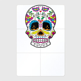 Магнитный плакат 2Х3 с принтом Мексиканский череп - Skull , Полимерный материал с магнитным слоем | 6 деталей размером 9*9 см | Тематика изображения на принте: calavera | day of the dead | dia de los muertos | halloween | skull | sugar skull | готика | день мертвых | колдовство | мексиканский череп | мистика | подарок | сахарный череп | цветы | череп