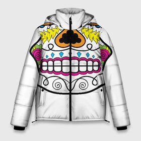 Мужская зимняя куртка 3D с принтом Мексиканский череп - Skull , верх — 100% полиэстер; подкладка — 100% полиэстер; утеплитель — 100% полиэстер | длина ниже бедра, свободный силуэт Оверсайз. Есть воротник-стойка, отстегивающийся капюшон и ветрозащитная планка. 

Боковые карманы с листочкой на кнопках и внутренний карман на молнии. | calavera | day of the dead | dia de los muertos | halloween | skull | sugar skull | готика | день мертвых | колдовство | мексиканский череп | мистика | подарок | сахарный череп | цветы | череп