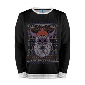 Мужской свитшот 3D с принтом Vikings Xmas Sweater , 100% полиэстер с мягким внутренним слоем | круглый вырез горловины, мягкая резинка на манжетах и поясе, свободная посадка по фигуре | christmas | king | new | ragnar | skandinavia | snow | snowflakes | valhalla | vikings | xmas | year | вальхалла | викинги | год | король | новый | рагнар | рождество | скандинавия | снег