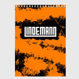 Скетчбук с принтом Lindemann , 100% бумага
 | 48 листов, плотность листов — 100 г/м2, плотность картонной обложки — 250 г/м2. Листы скреплены сверху удобной пружинной спиралью | lindemann | metall | till | линдеманн | металл | тиль | тиль линдеманн