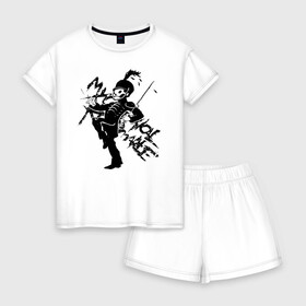 Женская пижама с шортиками хлопок с принтом My Chemical Romance , 100% хлопок | футболка прямого кроя, шорты свободные с широкой мягкой резинкой | 