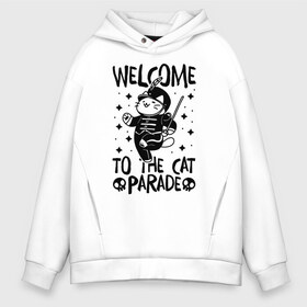 Мужское худи Oversize хлопок с принтом Welcome to the cat parade , френч-терри — 70% хлопок, 30% полиэстер. Мягкий теплый начес внутри —100% хлопок | боковые карманы, эластичные манжеты и нижняя кромка, капюшон на магнитной кнопке | Тематика изображения на принте: gerard way | mcr | my chemical romance | альтернативный | группа | джерард уэй | май кемикал романс | мкр | мой химический роман | мхр | мцр | панк | поп | поппанк | рок | рэй торо