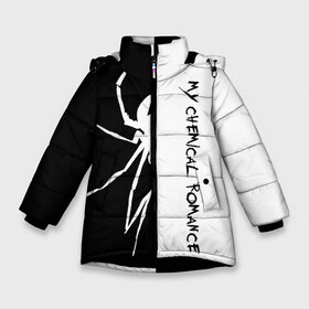 Зимняя куртка для девочек 3D с принтом My Chemical Romance , ткань верха — 100% полиэстер; подклад — 100% полиэстер, утеплитель — 100% полиэстер. | длина ниже бедра, удлиненная спинка, воротник стойка и отстегивающийся капюшон. Есть боковые карманы с листочкой на кнопках, утяжки по низу изделия и внутренний карман на молнии. 

Предусмотрены светоотражающий принт на спинке, радужный светоотражающий элемент на пуллере молнии и на резинке для утяжки. | gerard way | mcr | my chemical romance | альтернативный | группа | джерард уэй | май кемикал романс | мкр | мой химический роман | мхр | мцр | панк | поп | поппанк | рок | рэй торо