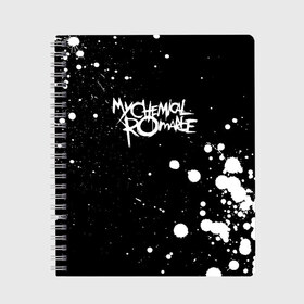 Тетрадь с принтом My Chemical Romance , 100% бумага | 48 листов, плотность листов — 60 г/м2, плотность картонной обложки — 250 г/м2. Листы скреплены сбоку удобной пружинной спиралью. Уголки страниц и обложки скругленные. Цвет линий — светло-серый
 | gerard way | mcr | my chemical romance | альтернативный | группа | джерард уэй | май кемикал романс | мкр | мой химический роман | мхр | мцр | панк | поп | поппанк | рок | рэй торо