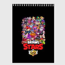 Скетчбук с принтом BRAWL STARS , 100% бумага
 | 48 листов, плотность листов — 100 г/м2, плотность картонной обложки — 250 г/м2. Листы скреплены сверху удобной пружинной спиралью | brawl stars | bull | colt | crow | leon | leon shark | shark | stars | акула | берли | ворон | динамайк | кольт | леон | леон акула | нита | спайк | шелли | эль примо