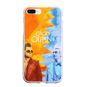 Чехол для iPhone 7Plus/8 Plus матовый с принтом Good Omens , Силикон | Область печати: задняя сторона чехла, без боковых панелей | aziraphale | crowley | david | demon | good | omens | pratchett | tennant | terry | азирафаэль | ангел | благие | демон | дэвид | знамения | кроули | майкл шин | пратчетт | теннант | терри