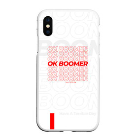 Чехол для iPhone XS Max матовый с принтом Ok boomer 3D , Силикон | Область печати: задняя сторона чехла, без боковых панелей | Тематика изображения на принте: boomer | casual | ok | ok boomer | бумер | зумеры | ок | ок бумер | хорошо