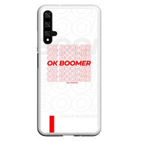 Чехол для Honor 20 с принтом Ok boomer 3D , Силикон | Область печати: задняя сторона чехла, без боковых панелей | boomer | casual | ok | ok boomer | бумер | зумеры | ок | ок бумер | хорошо