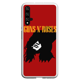 Чехол для Honor 20 с принтом Guns n roses , Силикон | Область печати: задняя сторона чехла, без боковых панелей | axl rose | geffen records | gnr | guns | rock | roses | slash | гансы | пистолеты | розы | рок | слеш | эксл роуз