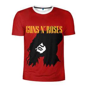 Мужская футболка 3D спортивная с принтом Guns n roses , 100% полиэстер с улучшенными характеристиками | приталенный силуэт, круглая горловина, широкие плечи, сужается к линии бедра | axl rose | geffen records | gnr | guns | rock | roses | slash | гансы | пистолеты | розы | рок | слеш | эксл роуз
