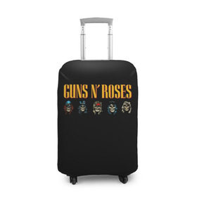 Чехол для чемодана 3D с принтом Guns n roses , 86% полиэфир, 14% спандекс | двустороннее нанесение принта, прорези для ручек и колес | axl rose | geffen records | gnr | guns | rock | roses | slash | гансы | пистолеты | розы | рок | слеш | эксл роуз