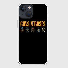 Чехол для iPhone 13 mini с принтом Guns n roses ,  |  | axl rose | geffen records | gnr | guns | rock | roses | slash | гансы | пистолеты | розы | рок | слеш | эксл роуз