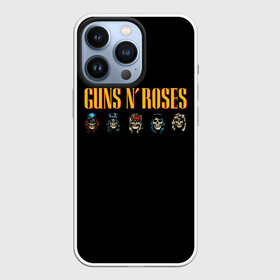 Чехол для iPhone 13 Pro с принтом Guns n roses ,  |  | Тематика изображения на принте: axl rose | geffen records | gnr | guns | rock | roses | slash | гансы | пистолеты | розы | рок | слеш | эксл роуз